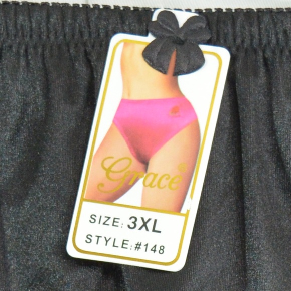 Grace Intimates & Sleepwear Black Grace Nylon And Spandex Panties 3xl